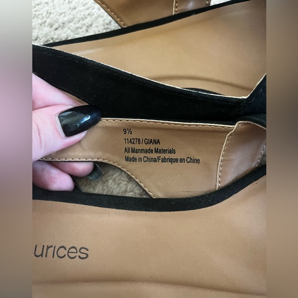 Maurices Black Gianna Peep Toe Flat - Picture 3 of 3